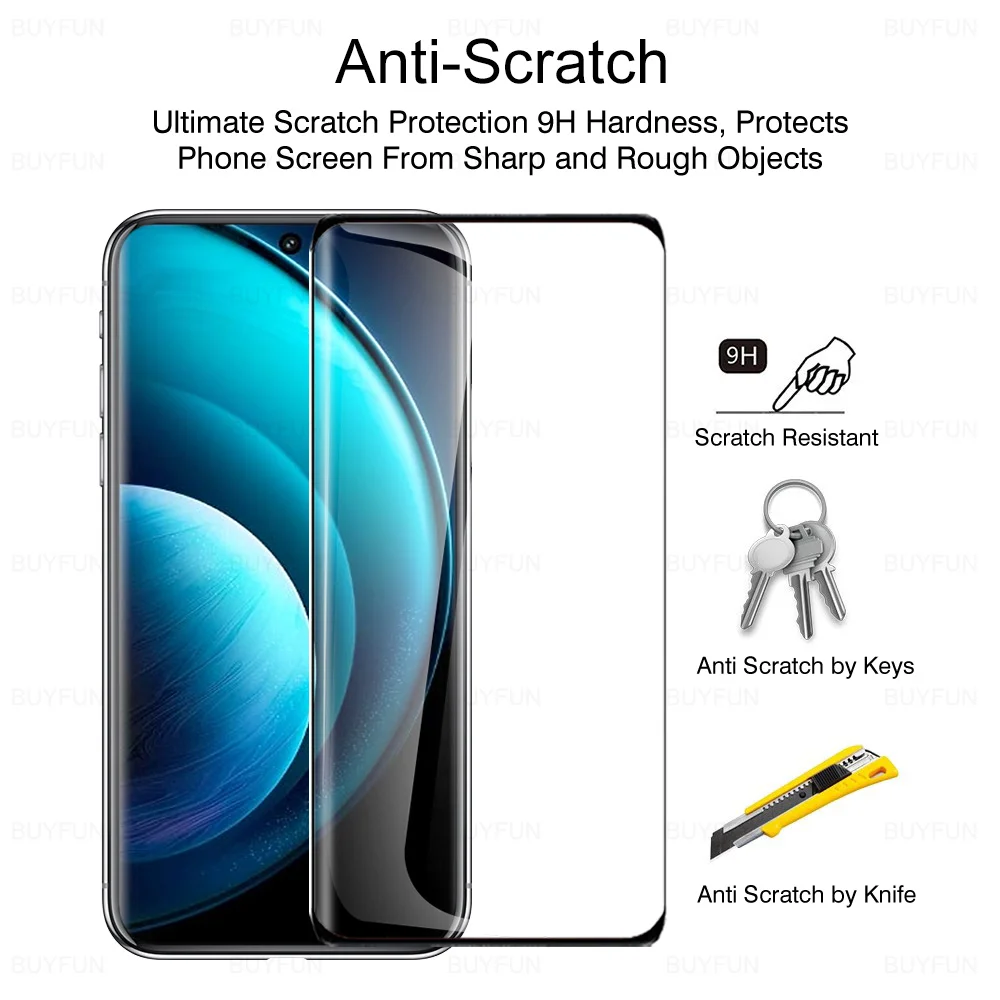3 шт. изогнутое Защитное стекло для Vivo X100 Pro 5G закаленное Vovi X100Pro X 100 VivoX100 VivoX100Pro 6.78in
