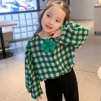 girls babys coat blouse jacket outwear 2022 green spring summer overcoat top cardigan party outdoor beach childrens clothing