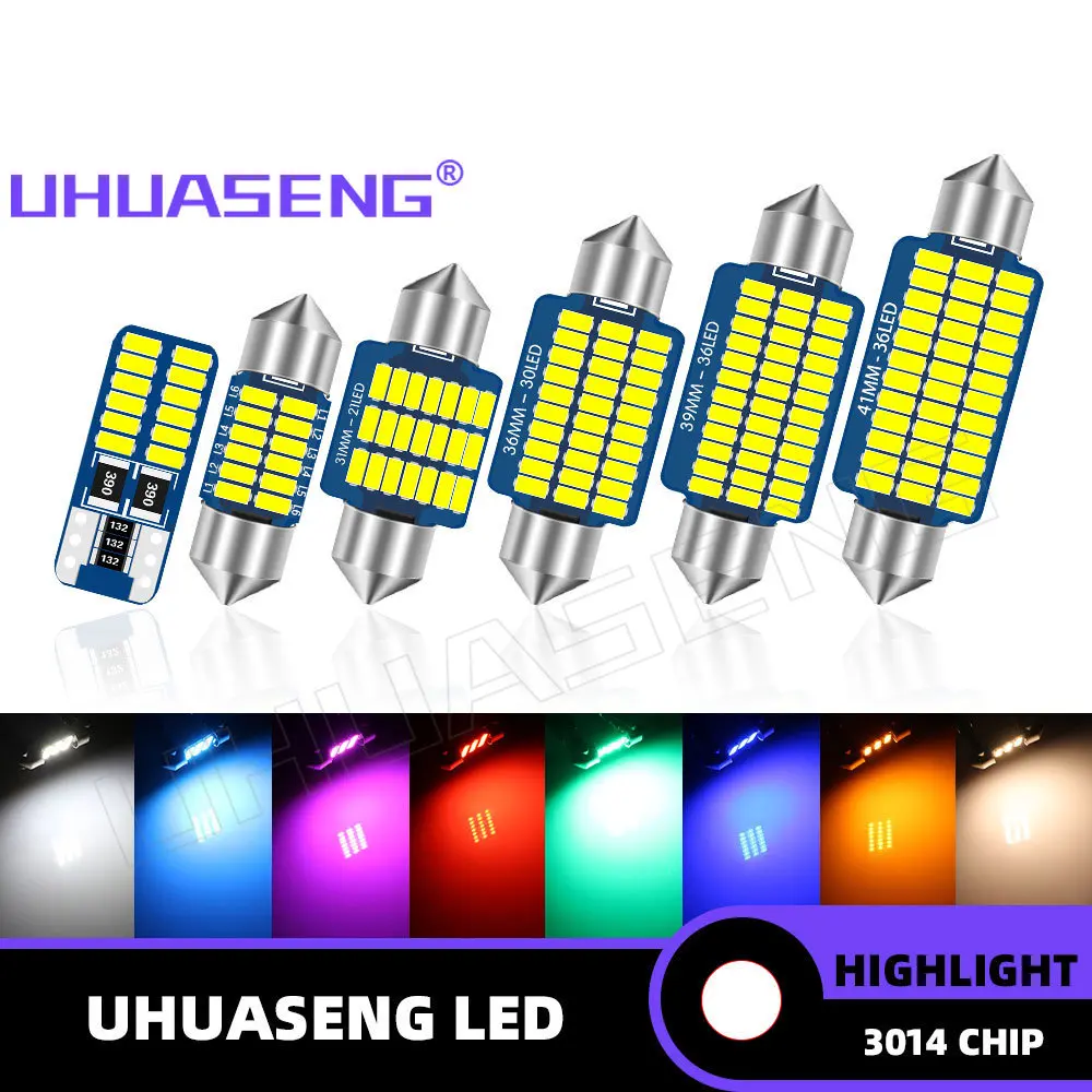 

UHUASENG 1x24 В W5W C5W 12 В T10 гирлянда светодиодная лампа BA9S C10W WY5W T4W 194 28 31 36 39 41 мм интерьерная Стандартная автомобильная сигнальная лампа