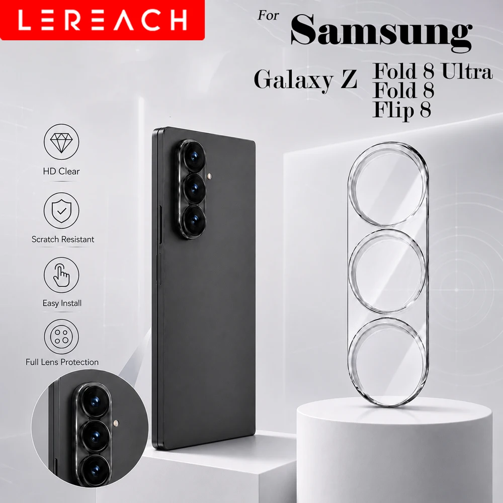 Фото Lereach для Samsung Galaxy Z Fold 8 Ultra Flip 8 Защитное стекло для объектива камеры, устойчивое к царапинам, с высокой прозрачностью №1