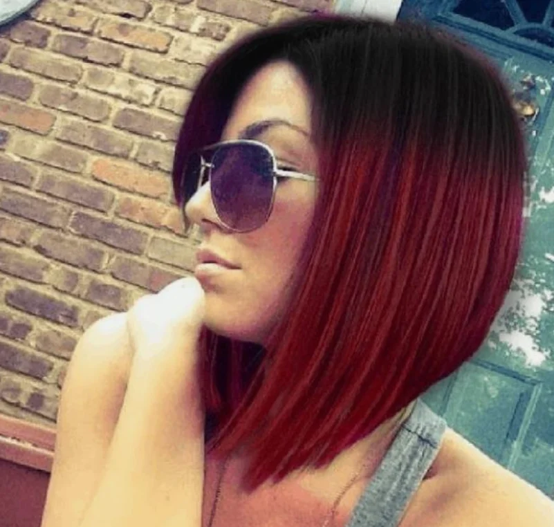 Ombre Burg красные парики прямые боб для женщин косплей вечерние синтетический