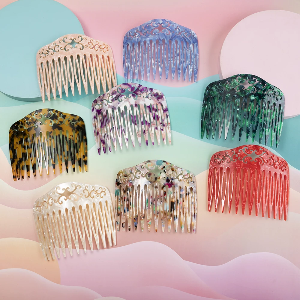 Ful Acetate Hair Accessories Tortoise Shell Women Hair Clips Flamenco Headdresses Comb Jewelry Wholesale