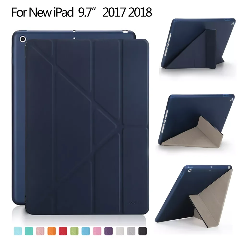 

NEW iPad 9.7 Case 2017 2018 5th 6th Generation Case Funda Deform Stand TPU Soft Cover magnet Sleep Capa A1822 A1823 A1893 A1954