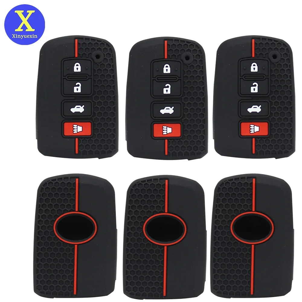 Чехол для дистанционного ключа Xinyuexin Toyota Tacoma Avalon Camry 4Runner 4-кнопочный силиконовый