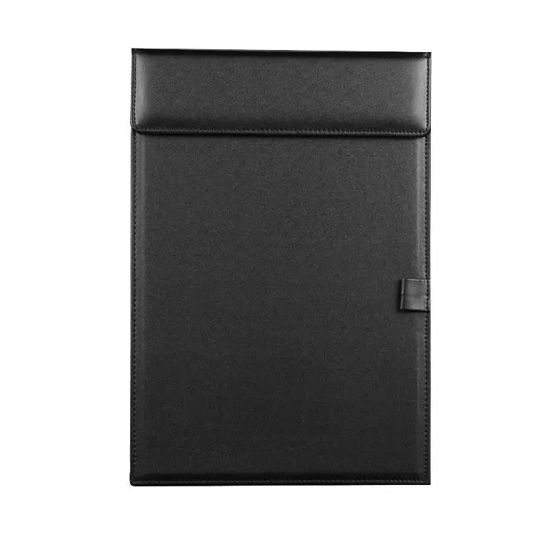 

PU Leather A4 Clipboard Tablet Writting Pad Pen Clip Black