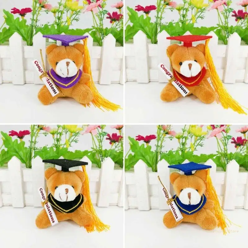 

Y4UD Cute Stuffed Animal Bear Plush Keychain Fashion Accessory Backpack Clips