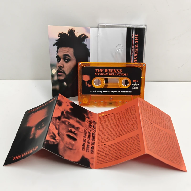 Фото Новый альбом My Dear Melancholy, кассеты Try Me, музыка The Weeknd, кассета для косплея, Walkman, рекордер, автомобильные саундтреки, музыка для вечеринок, музыка для вечеринок в коробках №1