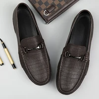 2022 new shoe genuine leather men casual shoes luxury fashion mens loafers moccasins breathable slip on spring driving shoes man