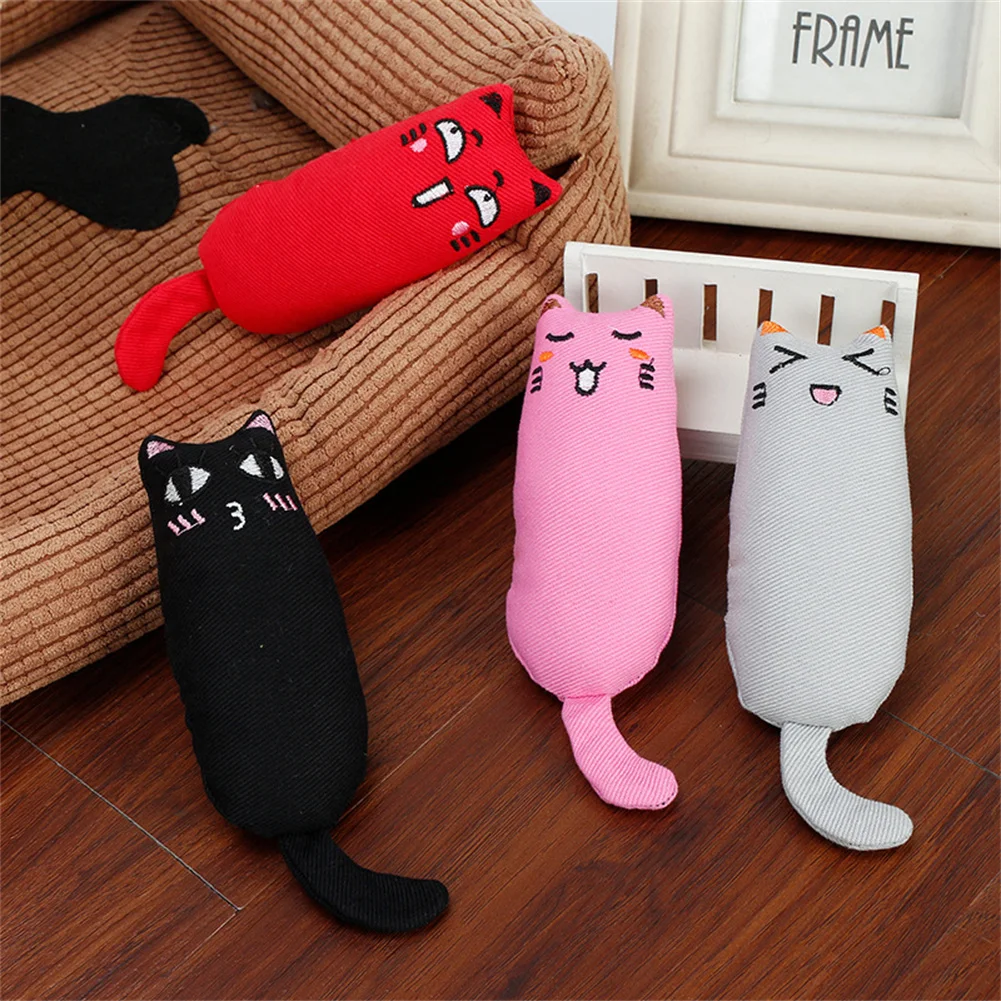 Игрушка для кошек с звуком Rustle Sound Catnip Toy для домашних животных, милые игрушки для кошек, подушка для зубов котят, плюшевые подушки для пальцев, аксессуары для домашних животных.