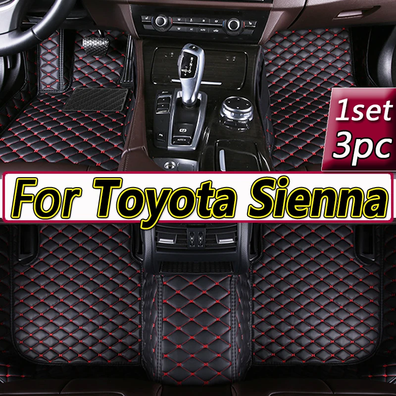 

Car Floor Mats For Toyota Sienna（Seven Seats）2005 2006 2007 2008 Custom Auto Foot Pads Automobile Carpet Cover accessories