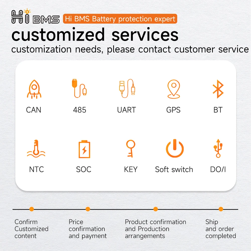 HIBMS Lifepo4 4S 12V 100A Li-ion Smart BMS Bluetooth 18650Battery 60A Balancer Outdoor Power Bank Home Solar Storage Inverter RV