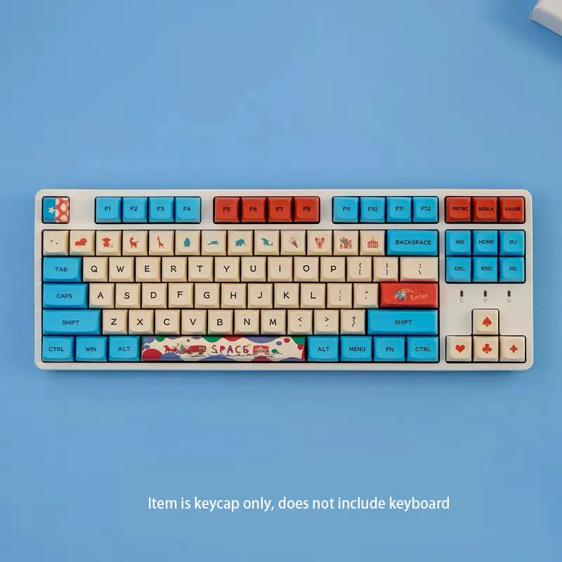 

132 Keys XDA Circus Keycaps PBT Dye Sublimation Keycap For Cherry Mx Switch Mechanical Keyboard NJ68 GMMK Pro Keyboard 68 87 104