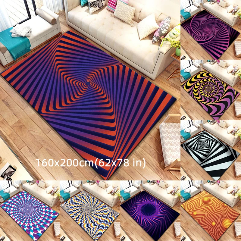 

3D Vortex print creative pattern nonslip carpet beach mat Mat for game area yoga mat home decor Camping cushion rugs for bedroom