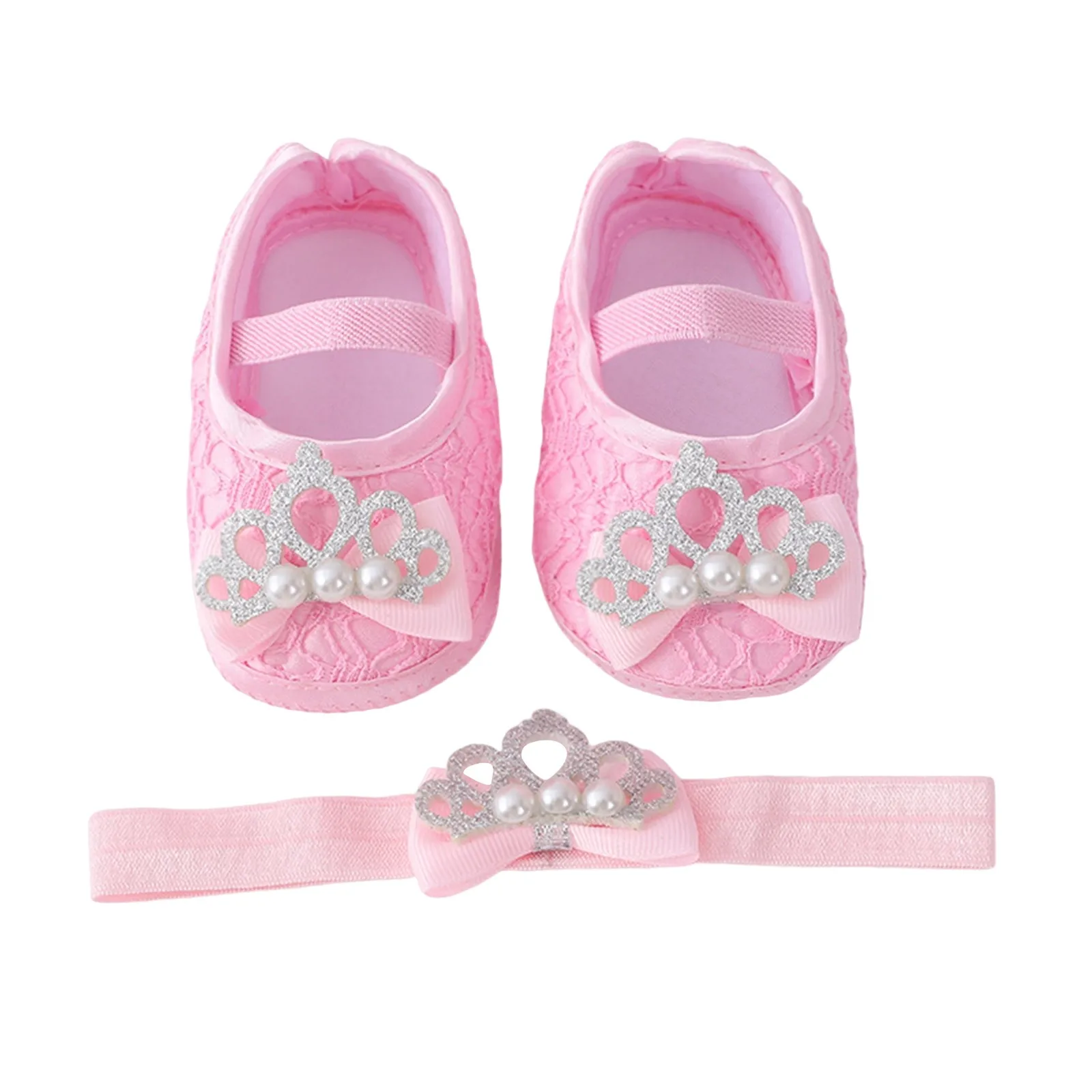 

Baby Shoes With Hair Band Fashion Soft Soled Toddler Shoes Versatile Dress Flower Princess Shoes Toddler Boy Tennis Shoes Size 8