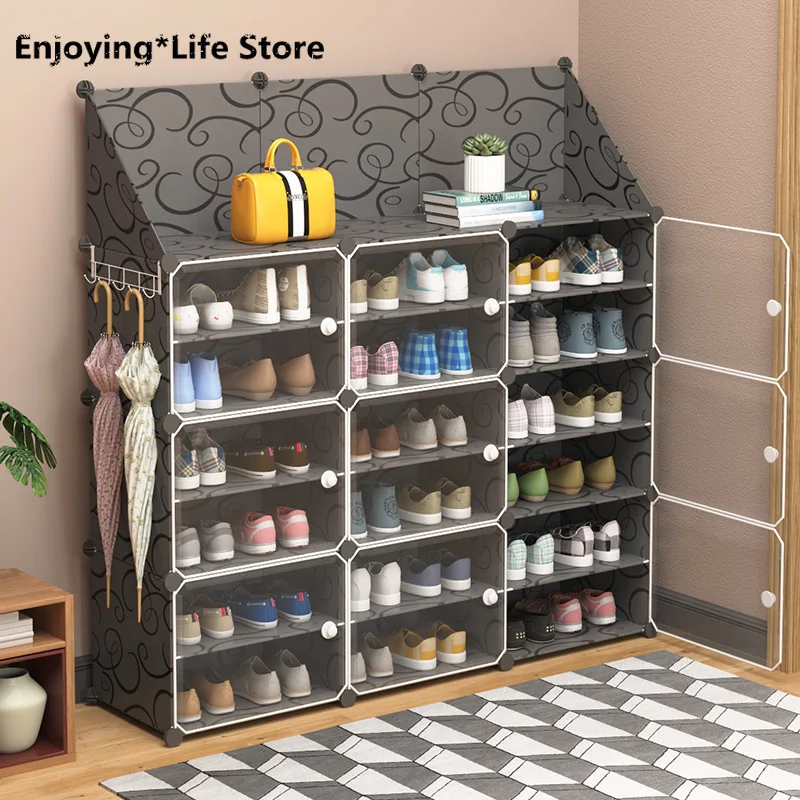 

Обувной шкаф, Пластиковая полка для обуви, простой современный пылезащитный шкаф для хранения обуви, полка для обуви, мебель для дома