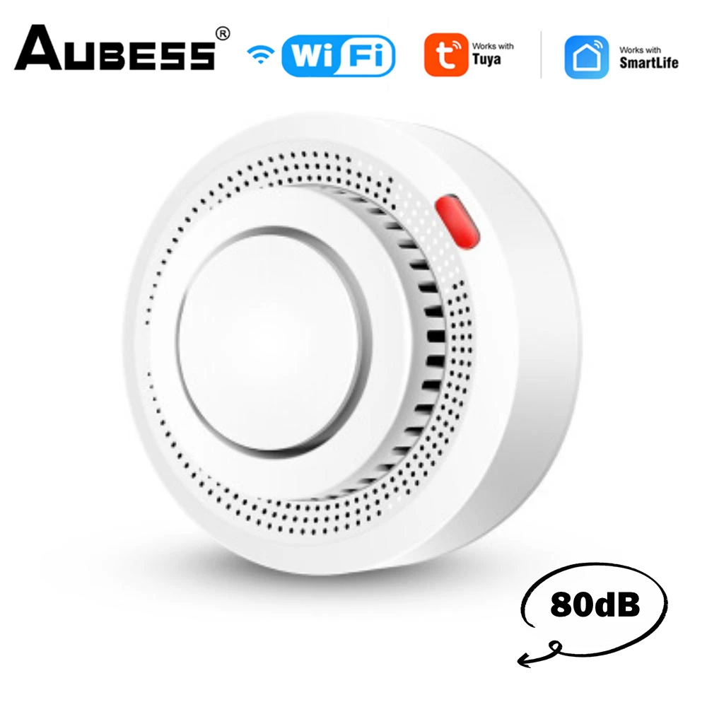

Tuya WiFi Smoke Alarm Fire Protection Smoke Detector Sensor Home Security System Smokehouse Fire Alarm Firefighter Via SmartLife