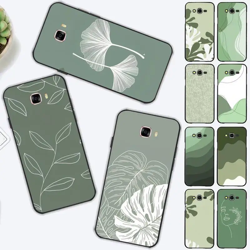 

Hyper Art Sage Green Phone Phone Case for Samsung J 2 3 4 5 6 7 8 prime plus 2018 2017 2016 core