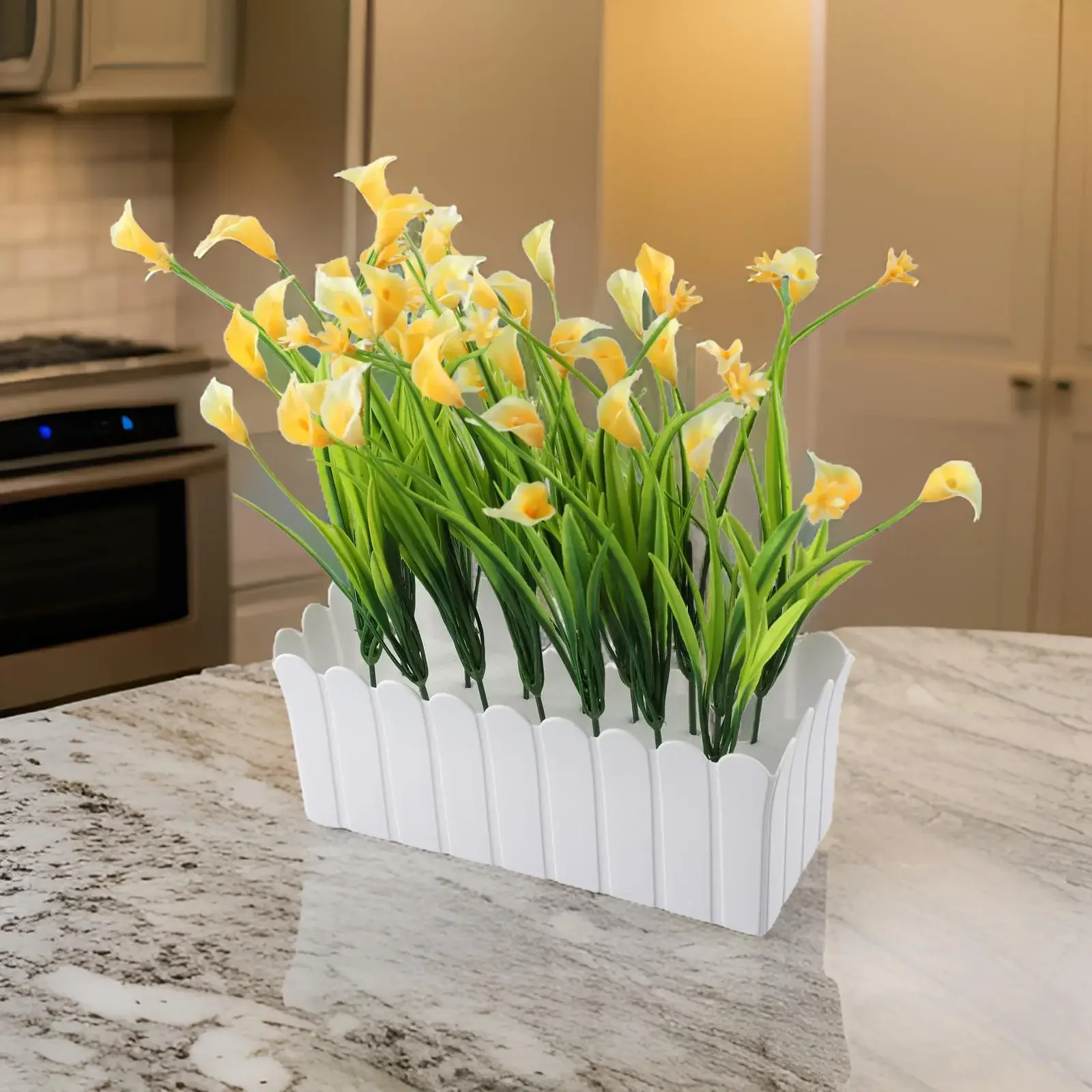 markiificial Bonsai Sztuczne rośliny doniczkowe kwiaty do dekoracji ogrodu domowego na zewnątrz Wysoka jakość i przyjazna dla środowiska