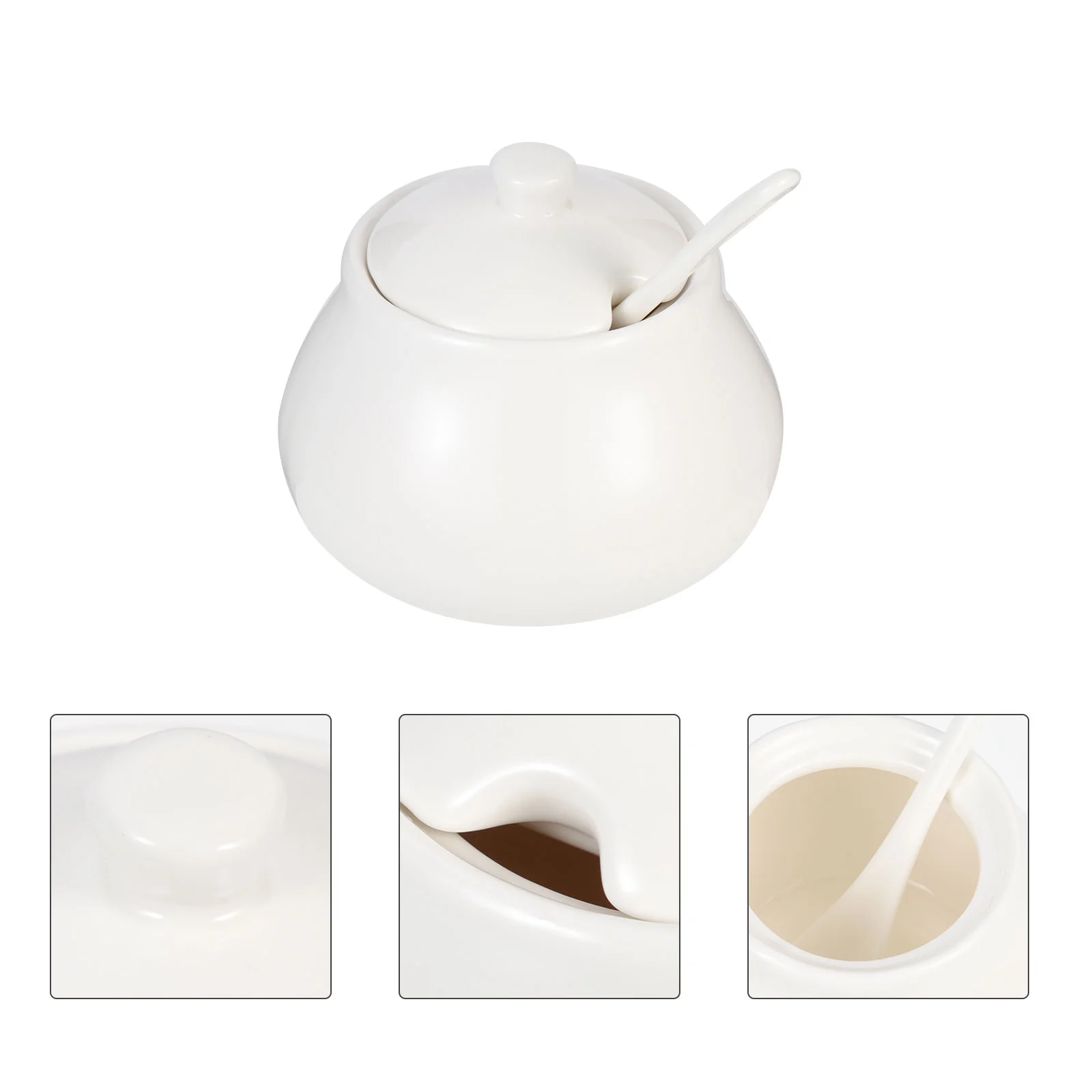 

Sugar Ceramic Jar Bowl Condiment Porcelain Salt Canister Pot Container Coffee Azucareras De Cocinaseasoning Dispenser Server Bar