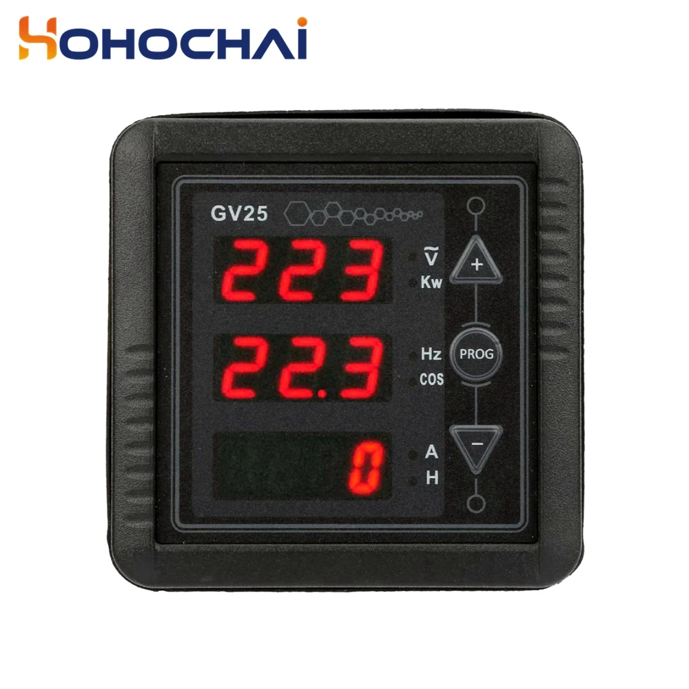 Multifunction Digital Meter GV25 MK2 Generator AC Voltage Frequency Current Gauge Meter GV25L Mebay Original