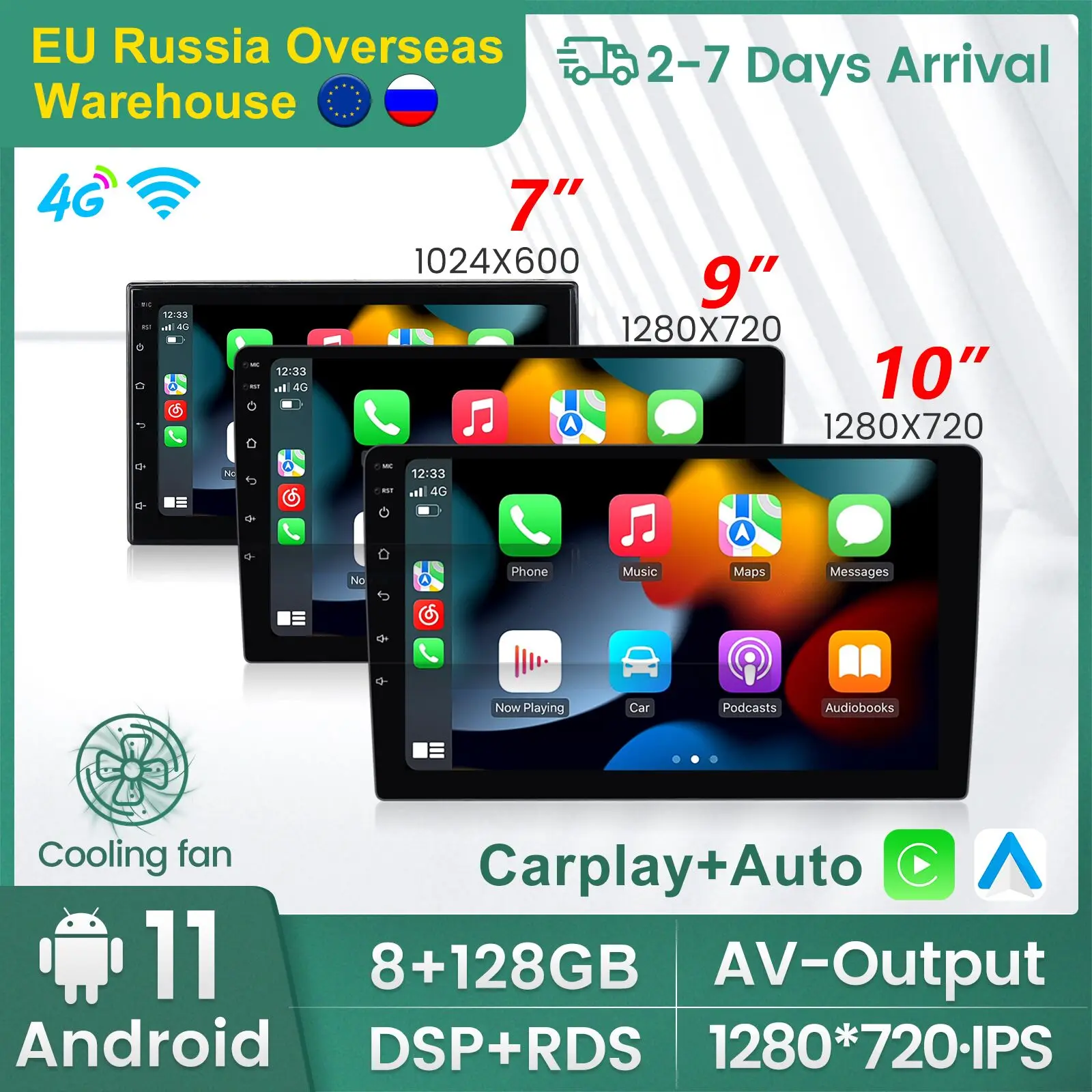 Автомагнитола 2 Din на Android 11 для Toyota Nissan Honda Volkswagen Subaru Ford Kia Hyundai Peugeot Renault экран 7/9/10