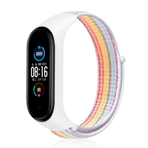 Нейлоновый ремешок для Xiaomi Mi Band 4 5 6 7 RMUTANE