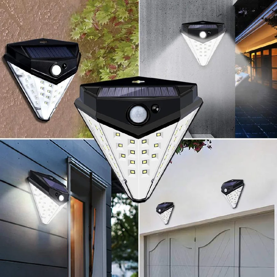 

LukLoy 32 LED Solar Light Solar Body Sensor Light Outdoor Wall Light Cone Waterproof Garden Lighting Solar Sensor Light