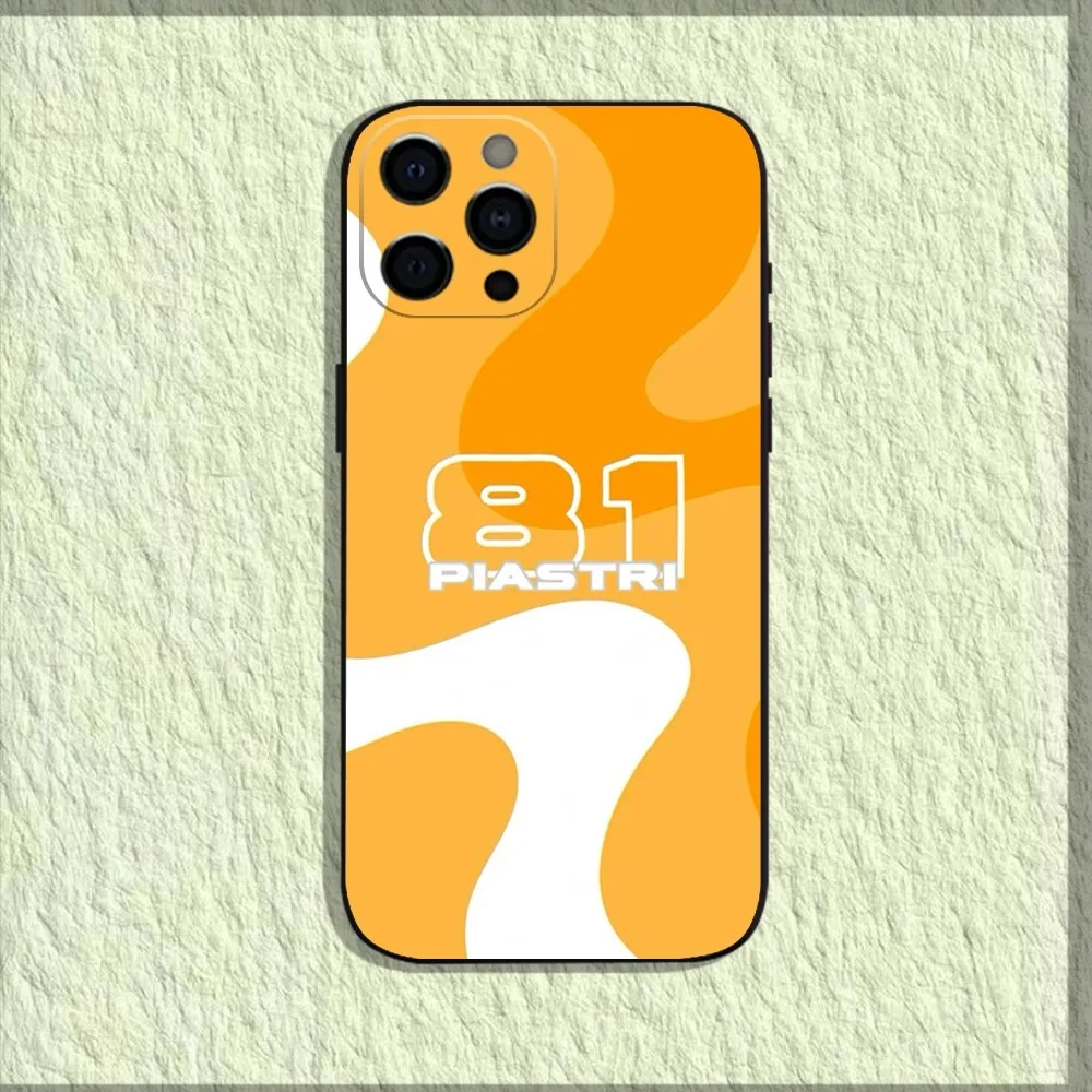 Racing 81 Oscar P-Piastri Phone Case For iPhone 16 15 14 13 12 11 Pro X XS Max XR Plus Mini Soft Black Cover