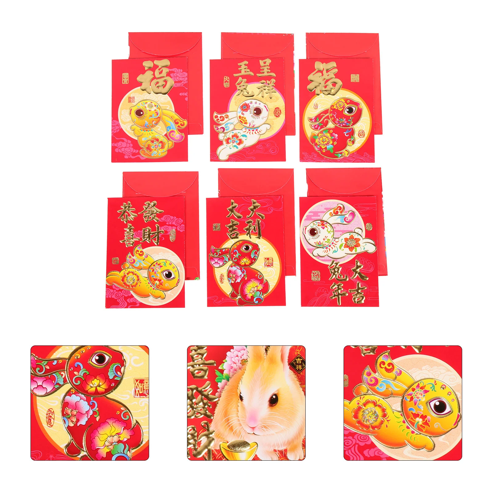 

Red Year Packet Rabbit Envelopes Festival Spring Money New Chinese Envelopegiftthe Packetszodiac Hong Bao Wedding Pouch Supplies