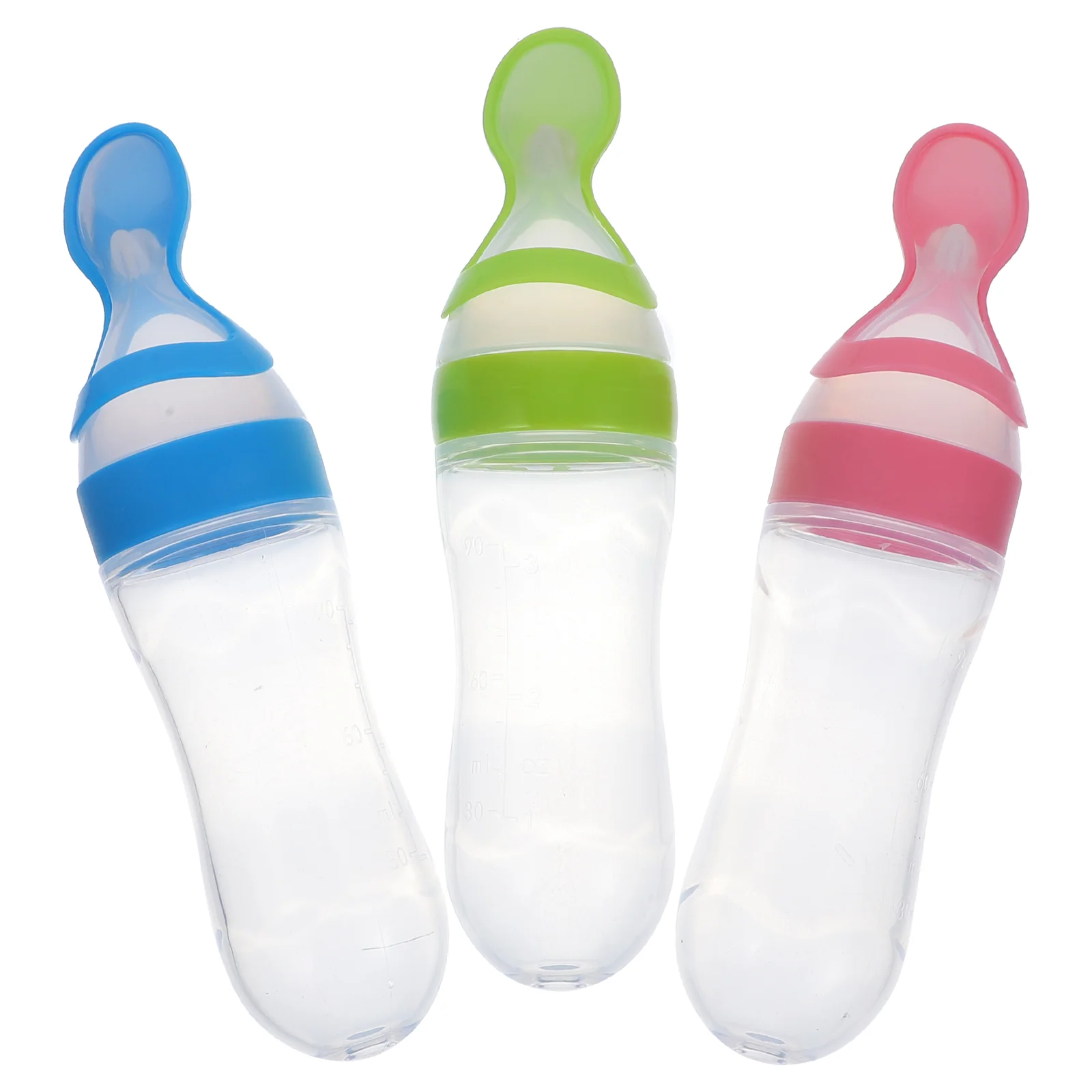 

3 Pcs Rice Paste Bottles Squeezing Feeding Baby Toy Tableware Tools Infant Pacifier Pouch Food Supplement Feeder