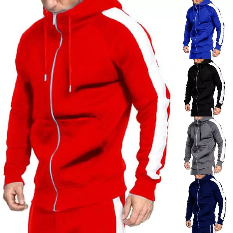 

Hoodie Tops Joggers Pants 2 Pcs/set Sweat Sports Wear Gym Men Clothing 2021 Glamour Sports Men's Leisure Suit