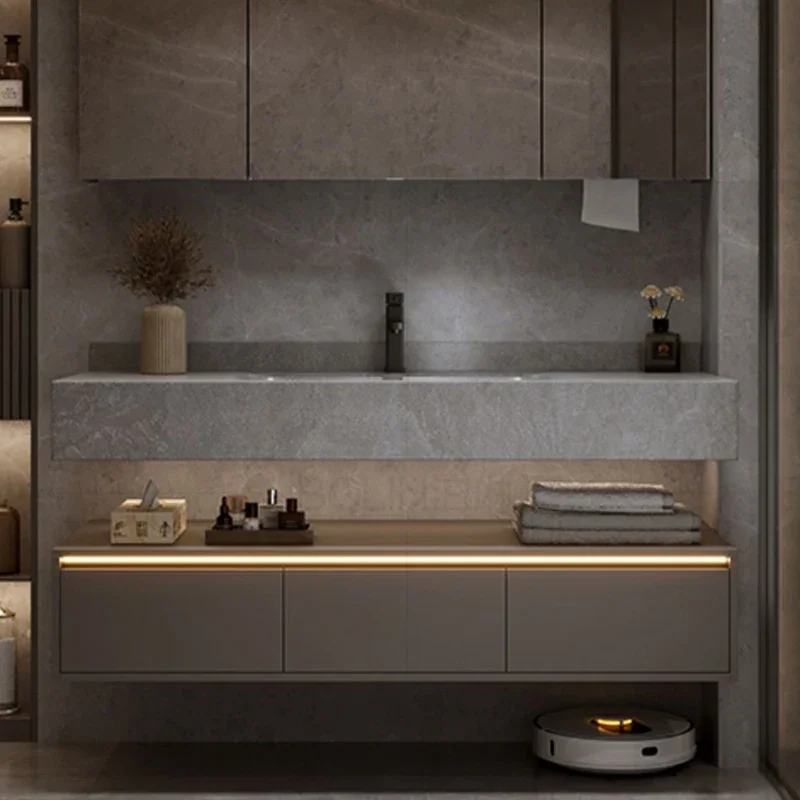 Деревянная мебель для ванной комнаты многоцелевой шкаф полка хранения угловые