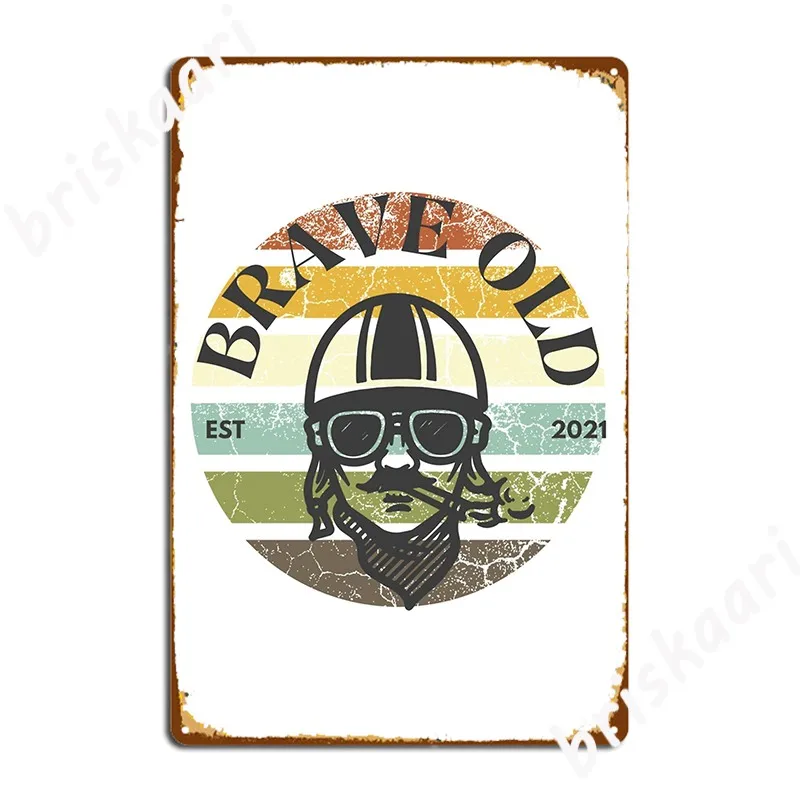 

Мотоцикл винтажный храбровый Старый плакат 2021 металлический плакат ретро настенные пещера пластины домашний жестяной плакат