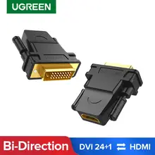 Ugreen HDMI To DVI Ugreen 2 Chiều DVI-D 24 + 1 Male To HDMI Dây Cáp Kết Nối Bộ Chuyển Đổi Cho HDTV Máy Chiếu chuyển Đổi HDMI To DVI