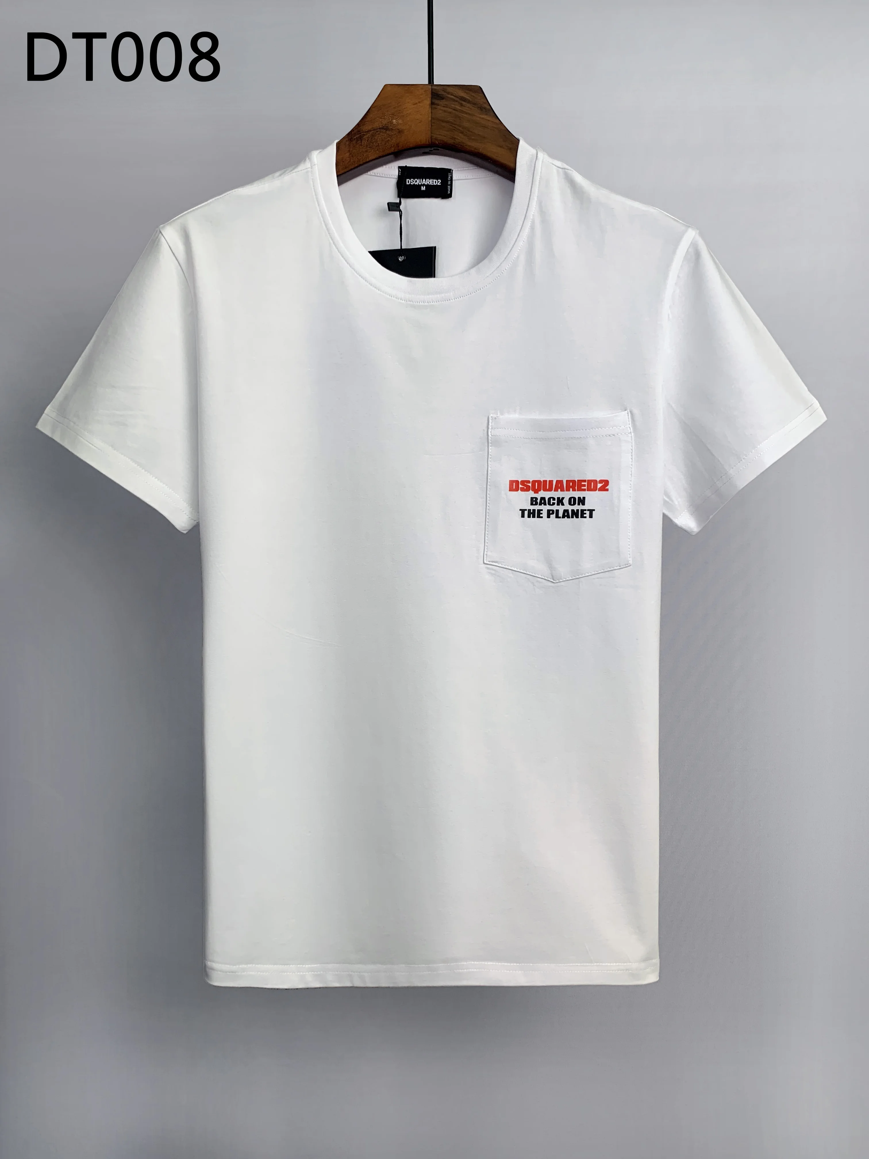 

Pocket Dsquared2 T-Shirt Summer O-Neck Men's Oversized Short-Sleeved Printed Sports Fitness Shirt Loose Breathable Shirt