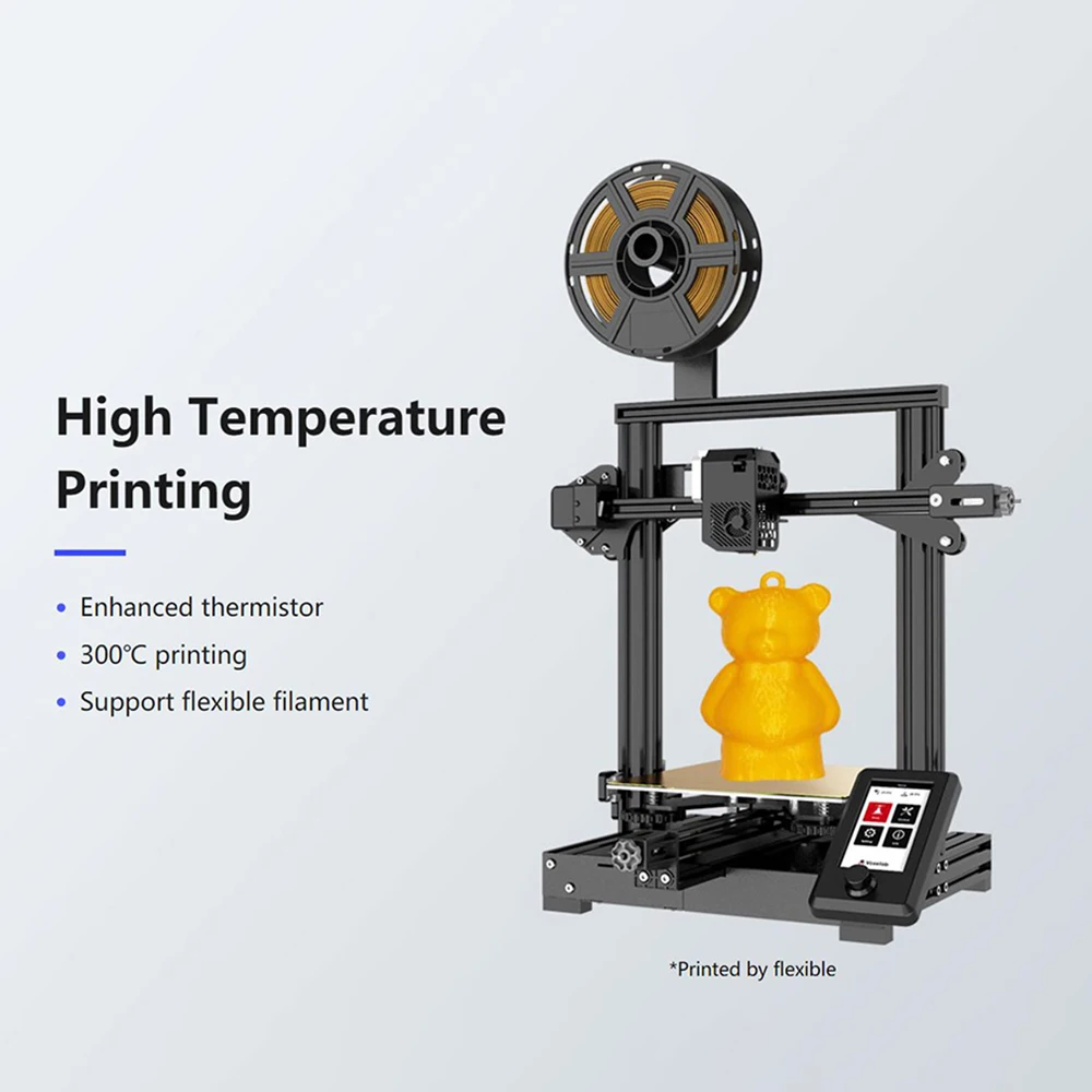 

2023 3d Printer Aquila S2 300 High Temp Direct Extruder N32 Open Source Silent Board PEI Flexible Plate 3d Printer Kit