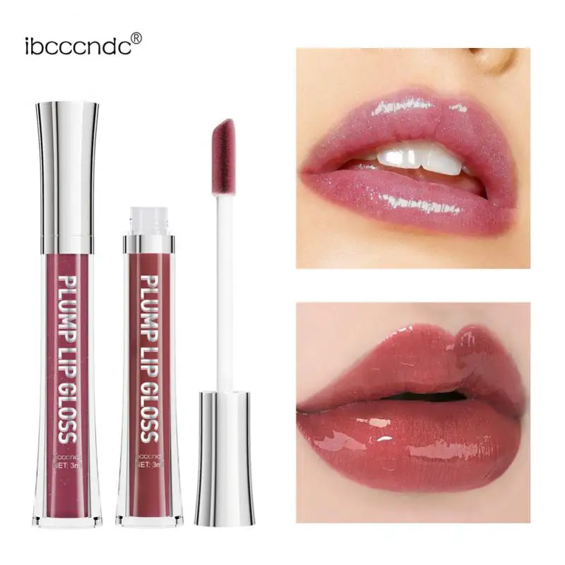 

Plumping Lipgloss Lip Plumper Waterproof Lipstick Mirror Water Lip Gloss Lip Glaze 6 Colors Moisture Lipgloss Lips Makeup