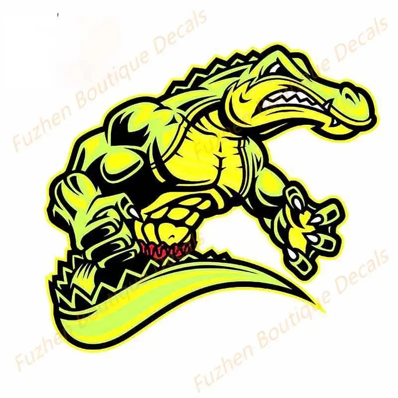 

Fuzhen Boutique Decals Exterior Accessories Green Crocodile Funny Car Stickers Suitable for Any Clean Surface 3D Vinyl Decal