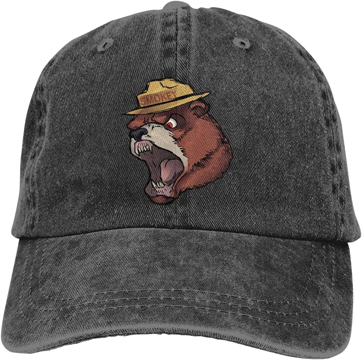 

Linzsfe унисекс, бейсболка с медведем, регулируемая Джинсовая Шляпа, ковбойские кепки
