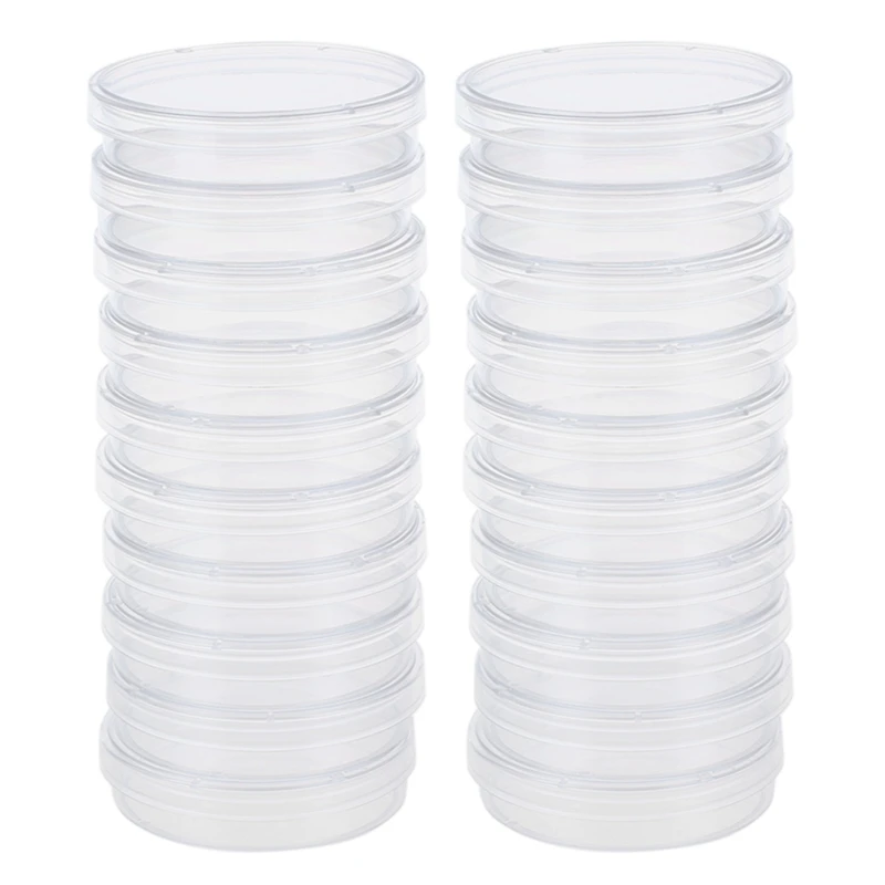 

20 Pcs 60Mm X 15Mm Polystyrene Sterilized Petri Dishes With Lids Clear