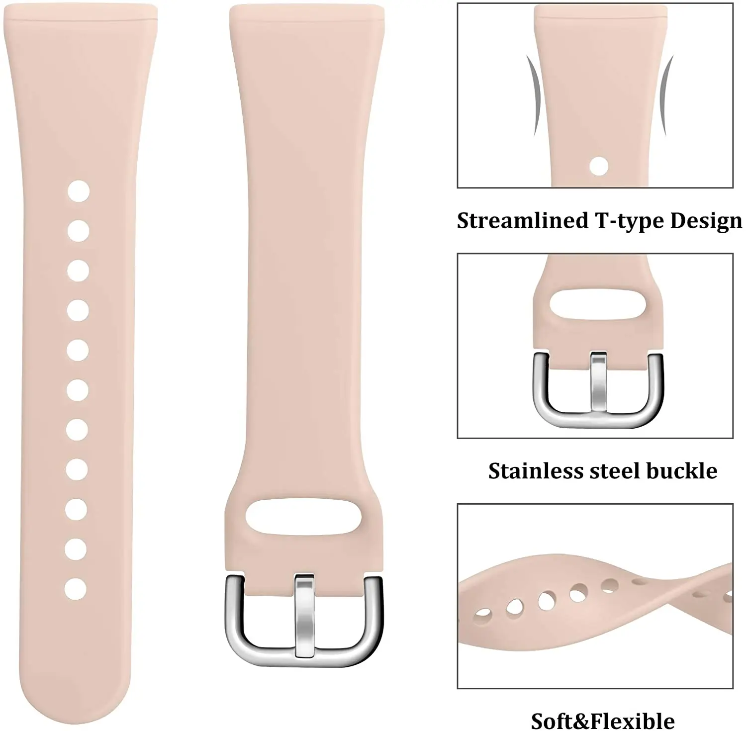 3pcs/pack Slim Bands for Fitbit Versa 3 and Fitbit Sense Bands,Soft Silicone Replacement Wristbands for Versa 3 Smart Watch