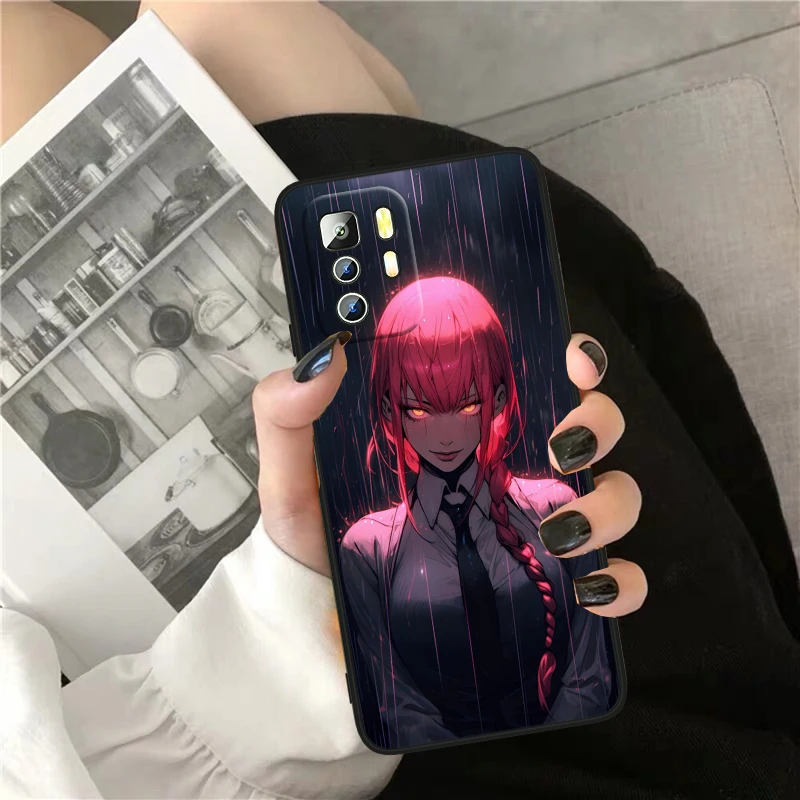 Аниме бензопила для Redmi Note 12 Turbo 11T 11P 11E 11S 10T 10S 10 9 Pro Plus Max силиконовый черный телефон