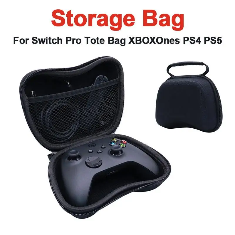 EVA Gamepad Storage Bag Game Handle Accessories Zipper Shockproof Mesh Case For Ps4 Ps5 Switch Pro Xboxones Xbox Series S/x