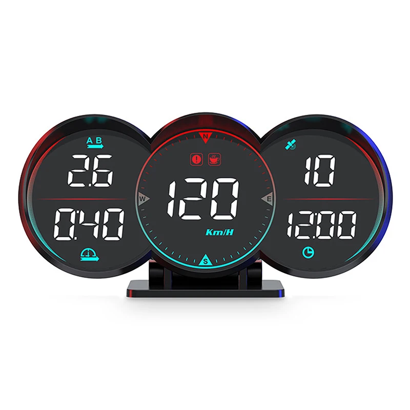 Информация о вождении автомобиля HUD Спидометр со скоростью света Пробег Дисплей