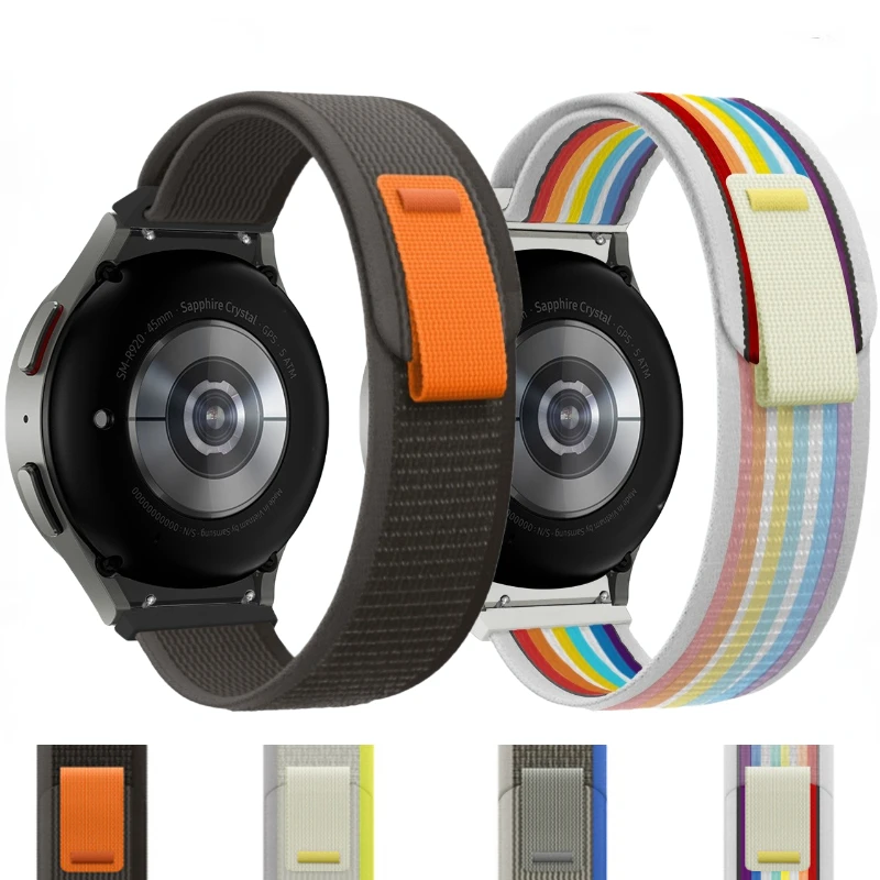 

20mm Nylon Trail Loop Strap For Samsung Galaxy Watch 4/5 40mm 44mm 5 Pro 45mm Breathable Band For Watch 4 Classic 42mm 46mm Belt