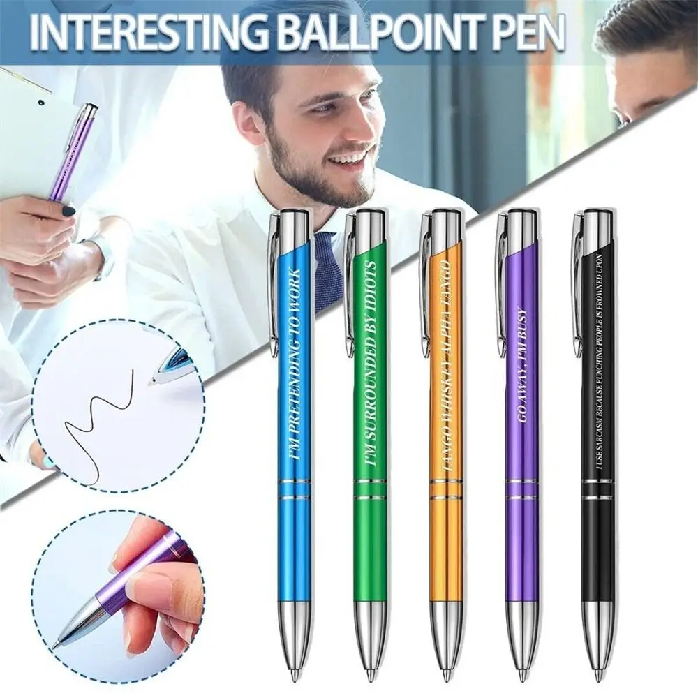 

5Packs Kids Gift Gel pen Ink Writing Pen Homework Glitter Pen Describing Mentality Funny Pens Office Ballpoint Pen