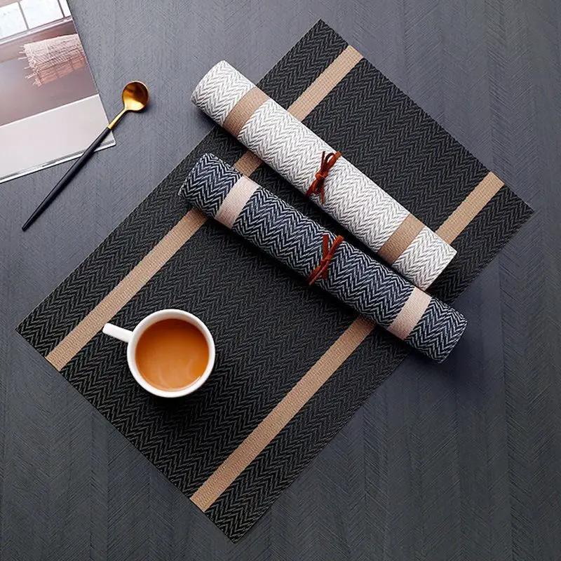 

Waterproof Kitchen Table Mat High Quality Place Mat Heat Insulation Anti-slip Restaurant Coffee Shop Western Coaster Kitchen