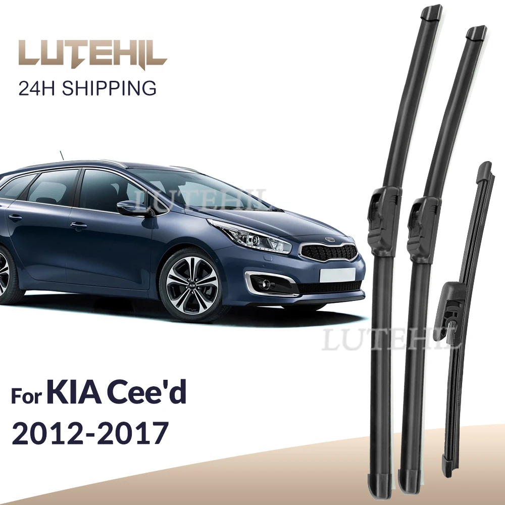 

Для KIA Cee'd Ceed 2012-2017 2013 2014 2015 2016 стеклоочиститель передние и задние щетки стеклоочистителя лобовое стекло щетки 26 "+ 14" + 12"