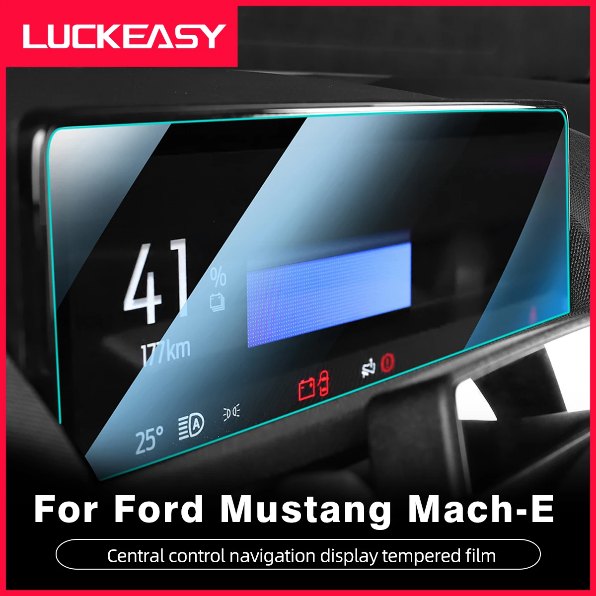

Аксессуары для салона автомобиля, Защитная пленка для экрана навигации, пленка из закаленного стекла с центральным управлением для Ford Mustang ...