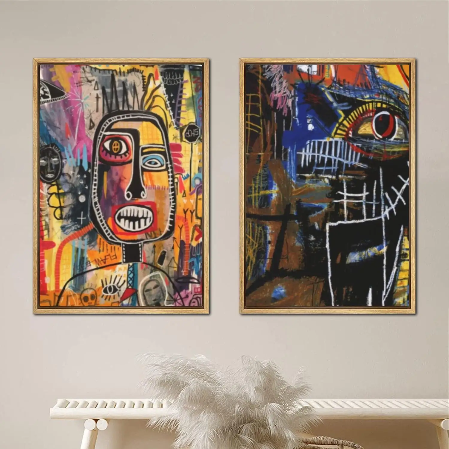 jean michel basquiat Poster Painting 24x36 Wall Art Canvas Posters room decor Modern Family bedroom Decoration Art wall decor